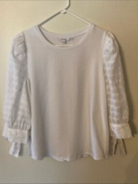 Chico's White Puff-Sleeve Blouse